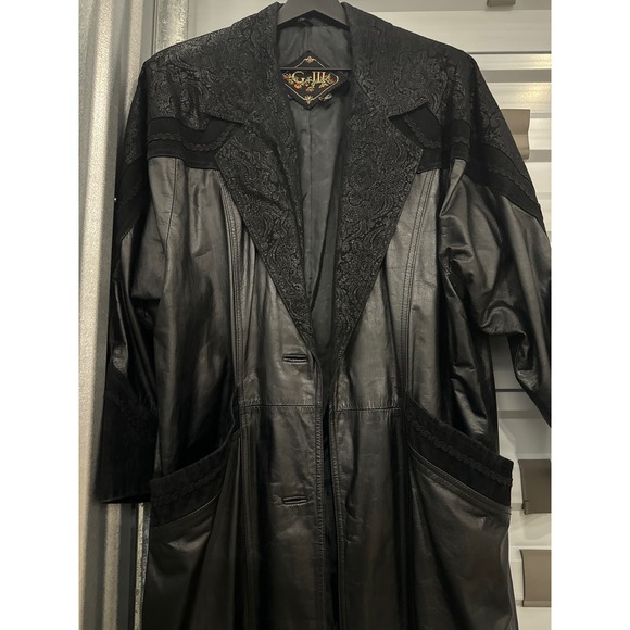 Black Trench Rare paisley coat - Picture 4 of 8